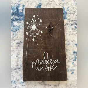 Wooden "Make a Wish" Rustic Art